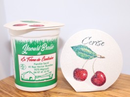 yaourt brassé demi-écrémé cerise – 125g