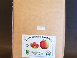 Jus de pommes et FRAMBOISES  en CUBI de 5 Litres