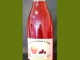 Jus de pommes et CASSIS  en bouteilles de verre - 1L