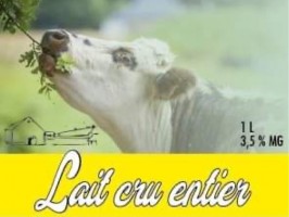 Lait cru entier 1L